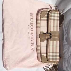 Burberry Pink Nova Check Convertible Clutch Bag